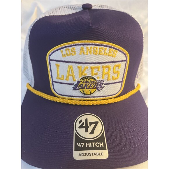 Los Angeles Lakers Home 47 Hitch Adjustable SnapBack Rope Hat NEW - Picture 5 of 6
